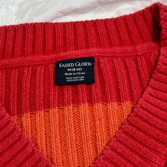 Y2K American Eagle Striped Sweater | Mall Rat Emo Scene Tumblr Brat Preppy Knit - Picture 2 of 3